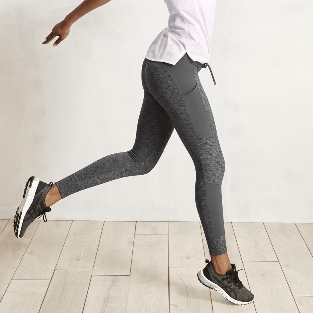 Athleta Excursion Hybrid High Rise Gray Tights Leggings